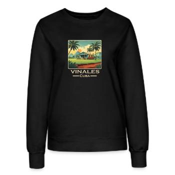 Vinales Cuba alternative retro - Women’s Sweatshirt - black - Front - AI Model Female 172 light (172cm)