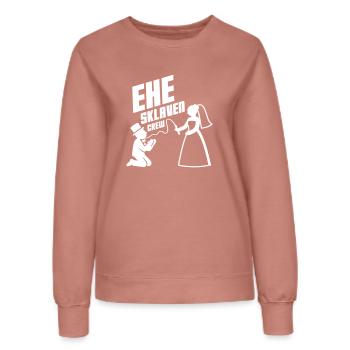 Ehe Sklaven Crew Hochzeit - Frauen Sweatshirt - Altrosa - Vorne - AI Model Female 172 dark (172cm)