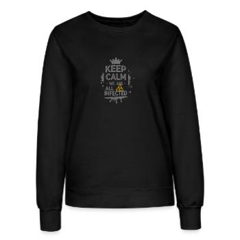 Keep Calm - Women’s Sweatshirt - black - Front - AI Model Female 172 light (172cm)