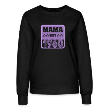 1960 - Women’s Sweatshirt - black - Front - AI Model Female 172 light (172cm)