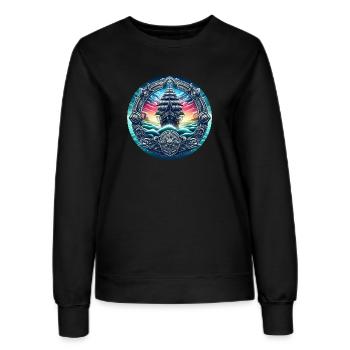 Segelschiff Bild - Frauen Sweatshirt - Schwarz - Vorne - AI Model Female 172 light (172cm)