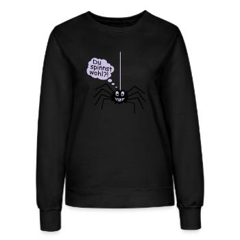 Spinne Spruch Comic lustig - Frauen Sweatshirt - Schwarz - Vorne - AI Model Female 172 light (172cm)