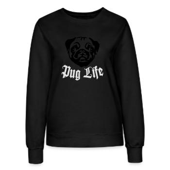 Pug Life - Sweat Femme - noir - Devant - AI Model Female 172 light (172cm)
