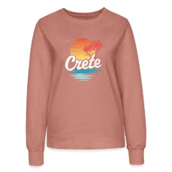 Crete - Women’s Sweatshirt - dusky rose - Front - AI Model Female 172 dark (172cm)