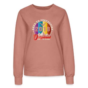 Perfection 2018 -6th Anniversary,Original - Women’s Sweatshirt - dusky rose - Front - AI Model Female 172 dark (172cm)