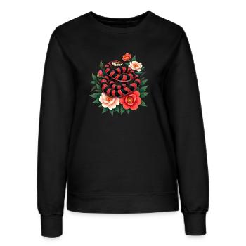 Lunar New Year - Schlange 2025 - Frauen Sweatshirt - Schwarz - Vorne - AI Model Female 172 light (172cm)