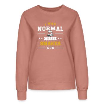 Three Snakes Ago - Frauen Sweatshirt - Altrosa - Vorne - AI Model Female 172 dark (172cm)
