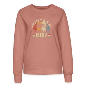 Jahrgang 1987 Legende geboren - Frauen Sweatshirt - Altrosa - Vorne - AI Model Female 172 dark (172cm)