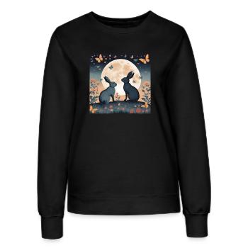 Rabbit - Frauen Sweatshirt - Schwarz - Vorne - AI Model Female 172 light (172cm)