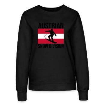 Austrian Snow Division Snowboard Tee - Women’s Sweatshirt - black - Front - AI Model Female 172 light (172cm)
