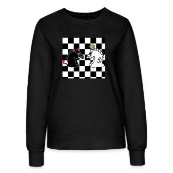Schach - Frauen Sweatshirt - Schwarz - Vorne - AI Model Female 172 light (172cm)