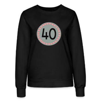 40. Geburtstag - Frauen Sweatshirt - Schwarz - Vorne - AI Model Female 172 light (172cm)