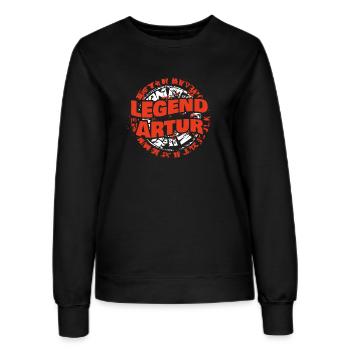 Mann Artur - Frauen Sweatshirt - Schwarz - Vorne - AI Model Female 172 light (172cm)