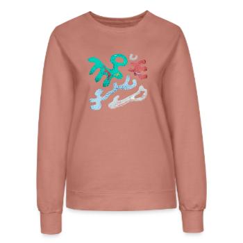 Art Design Moderne - Sweat Femme - rose poudré - Devant - AI Model Female 172 dark (172cm)