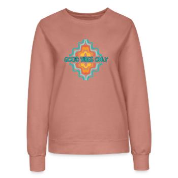 nur gute Laune - Frauen Sweatshirt - Altrosa - Vorne - AI Model Female 172 dark (172cm)