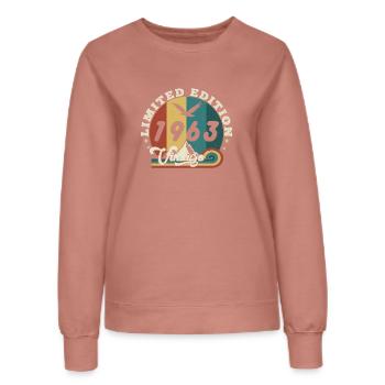 Vintage 2023 Retro - Bestseller - Sweatshirt til damer - gammelrosa - Foran - AI Model Female 172 dark (172cm)