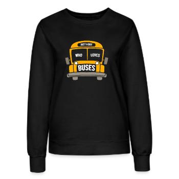 Schulbusfahrer Schulbus - Frauen Sweatshirt - Schwarz - Vorne - AI Model Female 172 light (172cm)
