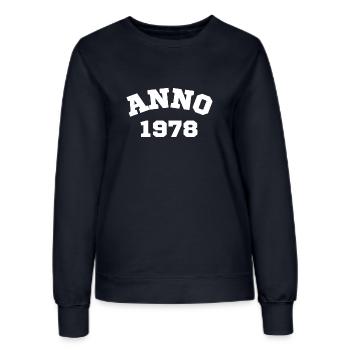 Anno 1978 Anniversaire Année de naissance - Sweat Femme - marine - Devant - AI Model Female 172 light (172cm)