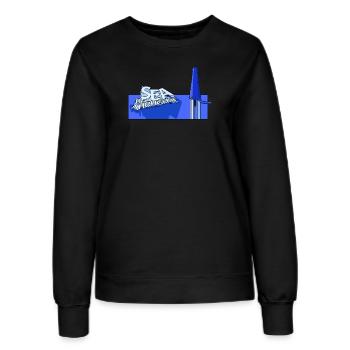 SEA OF THOUGHTS - Women’s Sweatshirt - black - Front - AI Model Female 172 light (172cm)