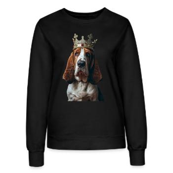 Basset - Frauen Sweatshirt - Schwarz - Vorne - AI Model Female 172 light (172cm)