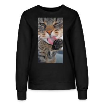 Cleaning Cat - Frauen Sweatshirt - Schwarz - Vorne - AI Model Female 172 light (172cm)