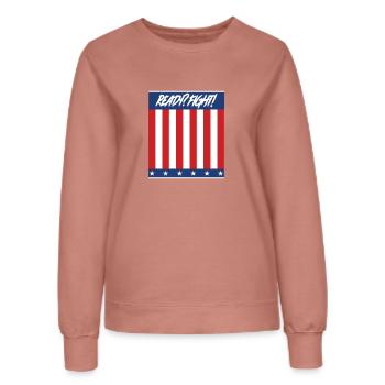 Ready? Fight! - Frauen Sweatshirt - Altrosa - Vorne - AI Model Female 172 dark (172cm)