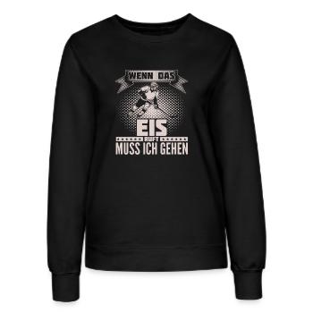 Eishockey - ruft mich - Frauen Sweatshirt - Schwarz - Vorne - AI Model Female 172 light (172cm)