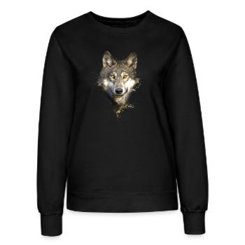 Painted Wolf - Frauen Sweatshirt - Schwarz - Vorne - AI Model Female 172 light (172cm)