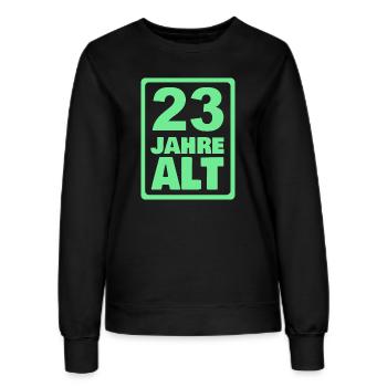 23 - Women’s Sweatshirt - black - Front - AI Model Female 172 light (172cm)