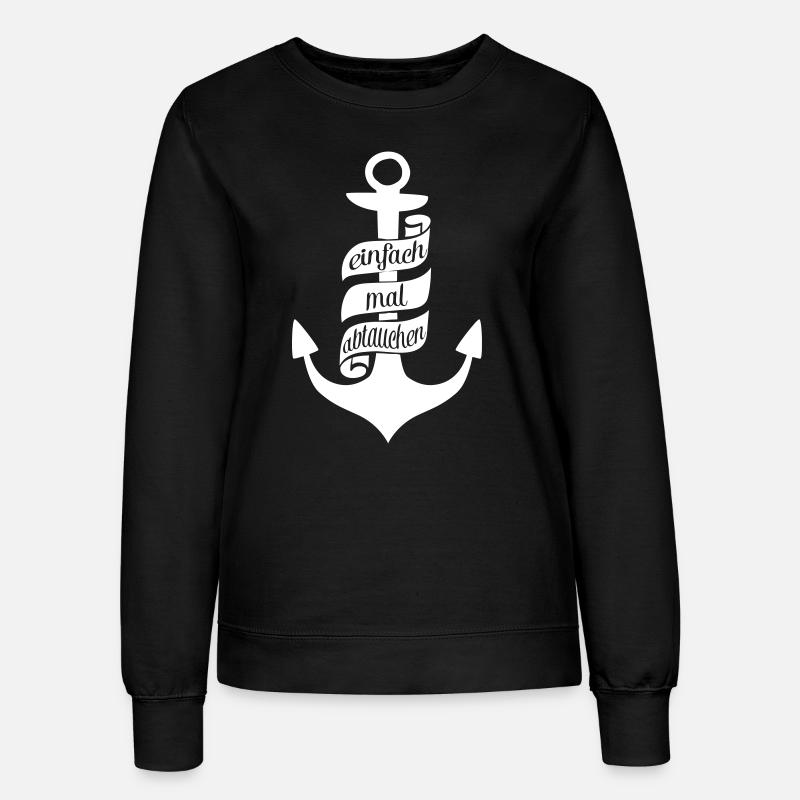 Anker einfach mal abtauchen - Frauen Sweatshirt - Schwarz