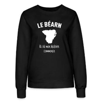bearn-histoire - Sweat Femme - noir - Devant - AI Model Female 172 light (172cm)
