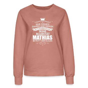 MATHIAS - Majestät - Frauen Sweatshirt - Altrosa - Vorne - AI Model Female 172 dark (172cm)