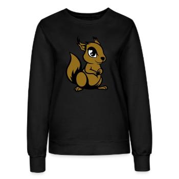 eichhörnchen comic tier - Frauen Sweatshirt - Schwarz - Vorne - AI Model Female 172 light (172cm)