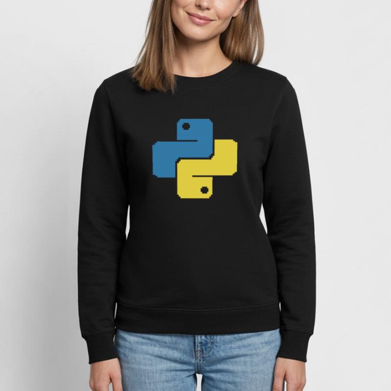 Python Pixelart Frauen Sweatshirt