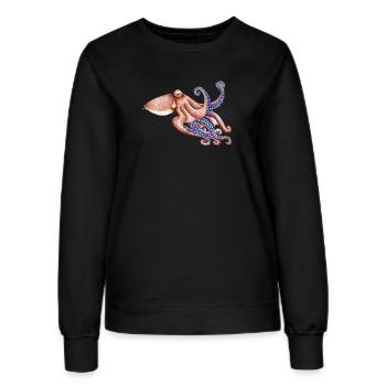 Blaue Krake - Blau Krake - Poulpe bleu - Frauen Sweatshirt - Schwarz - Vorne - AI Model Female 172 light (172cm)