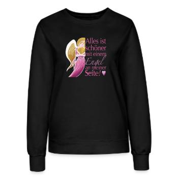 Engel an meiner Seite - Sonja Ariel von Staden - Frauen Sweatshirt - Schwarz - Vorne - AI Model Female 172 light (172cm)
