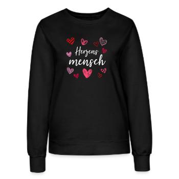 Herzensmensch Liebe Herzen Valentinstag Geschenk - Frauen Sweatshirt - Schwarz - Vorne - AI Model Female 172 light (172cm)