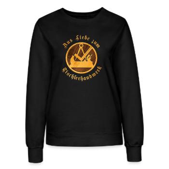 Tischler Zunftwappen aus Holz | Handwerk Liebe - Frauen Sweatshirt - Schwarz - Vorne - AI Model Female 172 light (172cm)