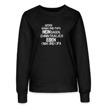 Lustiger süßer Oma Opa Enkel Spruch - Frauen Sweatshirt - Schwarz - Vorne - AI Model Female 172 light (172cm)