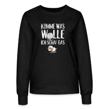 Komme was Wolle ich Schaf das - Frauen Sweatshirt - Schwarz - Vorne - AI Model Female 172 light (172cm)