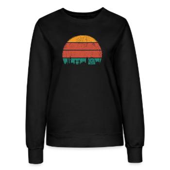 Silhouette d’horizon du coucher de soleil - Sweat Femme - noir - Devant - AI Model Female 172 light (172cm)