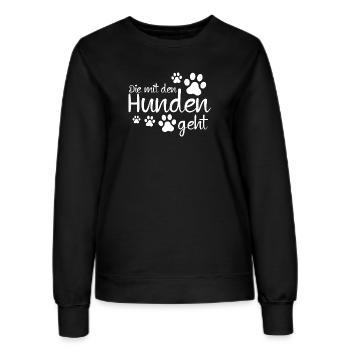 Die mit den Hunden geht - Frauen Sweatshirt - Schwarz - Vorne - AI Model Female 172 light (172cm)