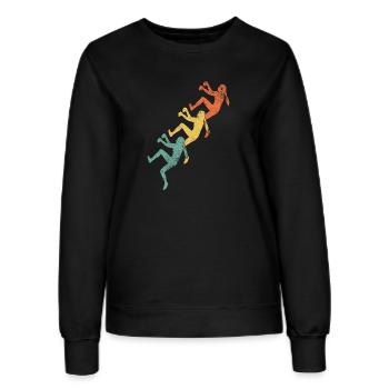 Klettern Mädchen Kletterer - Frauen Sweatshirt - Schwarz - Vorne - AI Model Female 172 light (172cm)