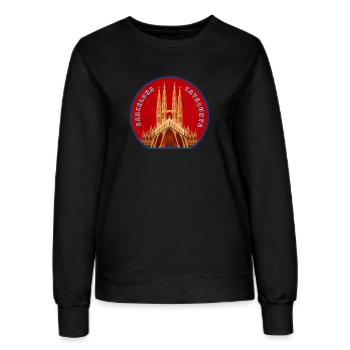 Cercle emblème de la Sagrada Família - Sweat Femme - noir - Devant - AI Model Female 172 light (172cm)