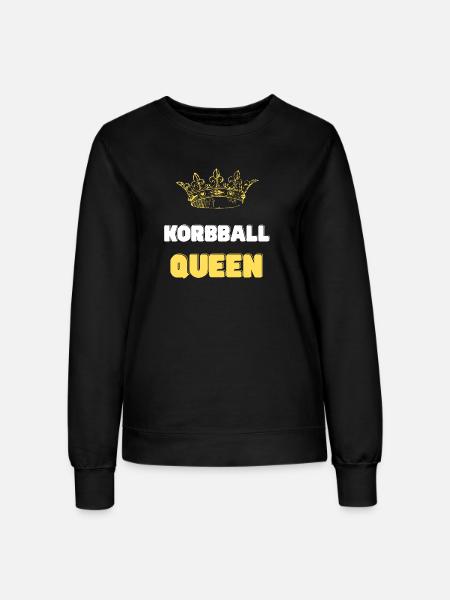 Korbball Queen goldene Krone - Frauen Sweatshirt - Schwarz