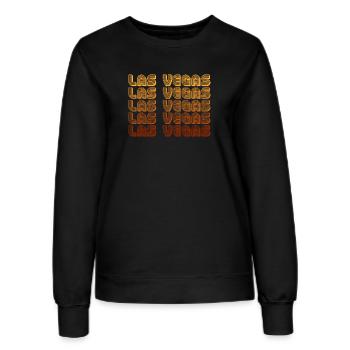 LasVegas Gradient Grid - Women’s Sweatshirt - black - Front - AI Model Female 172 light (172cm)