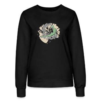 Yoga Sports on Valentine's Day - Women’s Sweatshirt - black - Front - AI Model Female 172 light (172cm)