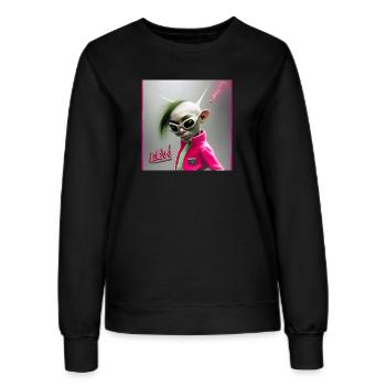 Punk Alien Neon-Jacke – Punkiger Alien 01 - Frauen Sweatshirt - Schwarz - Vorne - AI Model Female 172 light (172cm)