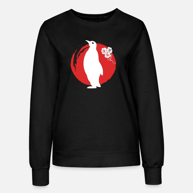 Penguin Silhouette Japanese - Women’s Sweatshirt - black
