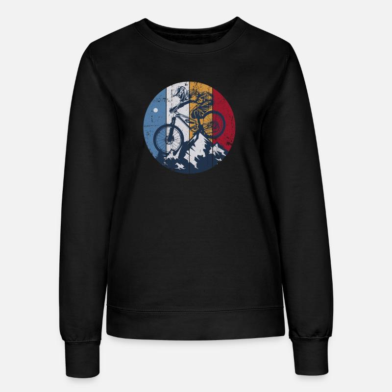 Ridge MTB Circle Grafik - Frauen Sweatshirt - Schwarz
